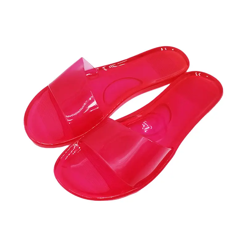 Jelly shoes home flat beach breathable lightweight leisure large size slippers