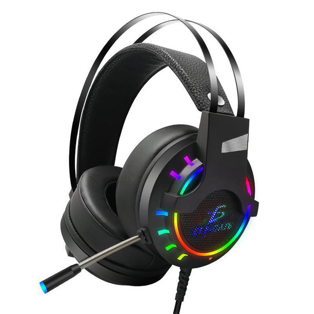 Gamer Over Ear Headset with Dynamic Drivers and LED RGB Lighting for PS4 Xbox PC