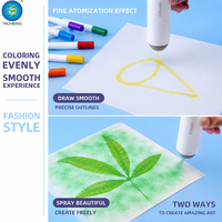 Stylo aérographe électrique pour enfants, ensemble artistique rechargeable, marqueur pulvérisateur lavable, jouet créatif de dessin et d'artisanat DIY pour enfants