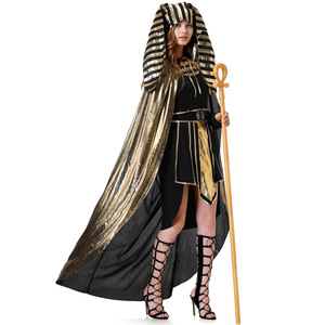 Produit chaud adulte pharaon égyptien reine déesse grecque vêtements fête Cosplay Halloween Costume pour hommes femmes - Product Image 4