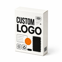 Boîte personnalisée avec logo, à rabat supérieur et inférieur, conception à plat, assemblage facile et construction monobloc pour emballage de détail