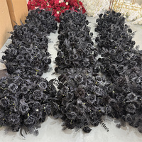 IFG 2025 Nouvelle conception Boule de fleurs artificielles noires de 50 cm Centre de table pour décoration de table de mariage