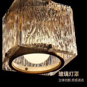 Lámpara de Araña Moderna Minimalista de Cristal de Una Sola Cabeza para Habitaciones de Hotel, Lámpara de Noche Iluminadora de Lujo para Dormitorios y Comedores - Product Image 2