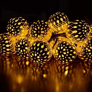 Décoration solaire pour jardin extérieur, lumières marocaines en forme de boule, guirlandes lumineuses pour arbre de Noël, éclairage pour intérieur et extérieur, fêtes - Product Image 6