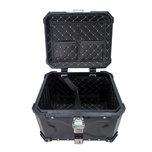 Boîte de transport noire en alliage d'aluminium pour moto, boîte supérieure pour la queue de moto, 55L - Product Image 2