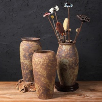 Vase de table de fleur en poterie, art en porcelaine, vase en céramique mat, pour décor artistique, intérieur et extérieur, chine