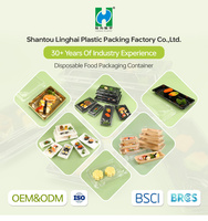 Assiette à sushi rectangulaire en plastique coréen personnalisée avec logo OEM pour la cuisson, la restauration, les plats à emporter, les contenants à sushi