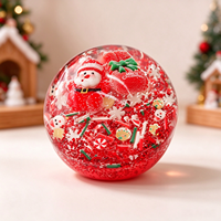 Balle Squishy Faite Main Mochicore de Noël 6cm en TPR Souple Anti-Stress Jouet Sensoriel Père Noël Bonhomme de Neige Homme en Pain d'Épices Cadeau de Fête de Noël