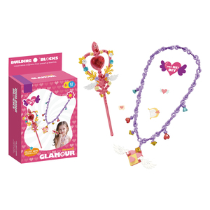 Ensembles de jouets créatifs et amusants à assembler soi-même, 87 pièces, baguette magique et collier, blocs de construction à petites particules pour enfants - Product Image 1