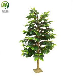 Árbol de Café Artificial Decorativo de Interior de 150 cm de Altura, Estilo Nuevo, Planta Artificial para Decoración de Interiores - Product Image 6