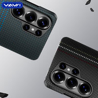 Funda para Teléfono VAWI V-K01 Ultrafina de Fibra de Carbono y Aramida con Magnético para Samsung S25 S26 Ultra para Android, Funda Antigolpes