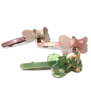 Unique Bow Design Cellulose Acetate Hair Barrette for Women