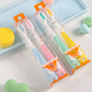 แปรงสีฟันเด็กแบมบิโน ขนแปรงนุ่ม 3-12 ปี แปรงสีฟันแบบธรรมดา สี่สี - Product Image 4