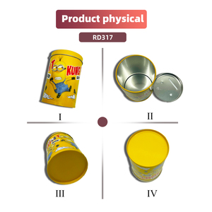 미니언 테마 옐로우 메탈 원통형 동전 저금통, 어린이용 돼지 저금통 - Product Image 3