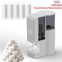 Distributeur de serviettes chaudes ABS 500 ml avec affichage numérique pour salles de soins esthétiques et de spa, commande en gros, livraison rapide, OEM