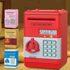 Tirelire électronique automatique Mini coffre-fort pour pièces de monnaie Tirelire d'économie d'argent Mot de passe Compteur Code Serrure à clé Tirelire pour enfant Cadeau - Product Image 1