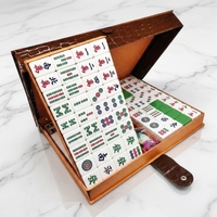 Jeu de Mahjong manuel pour la maison, 166 pièces en acrylique, style américain occidental, haute qualité pour usage quotidien familial