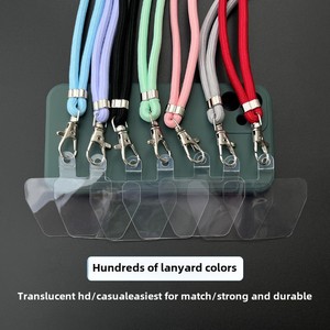 Transparente TPU Phone <span class=keywords><strong>Lanyard</strong></span> Hülle mit Karten halter Universal Cross body Strap Connection Zurück Aufkleber Schlüssel anhänger Festes Stück - Product Image 4