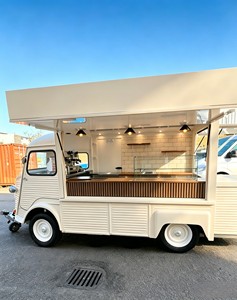Remolque de Comida Móvil Multifuncional Eléctrico Citroën Retro Vintage, Carro Comercial de Acero Inoxidable para Bagels, Dulces y Tostadas - Product Image 2