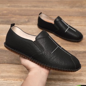 Mocasines de cuero para hombre, color caqui, tacón bajo, transpirables, informales, para negocios y uso diario - Product Image 3