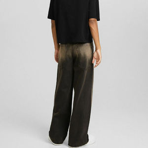 Wholesale Custom <b>Mop</b> Hip Hop Jeans Men Distressed Washed Straight Baggy Jeans Men Fashion Vintage Men's Jeans High Quality - Product Image 4