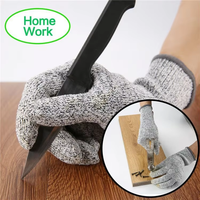 Gants de travail anti-coupure HPPE tricotés, niveau de protection 5, haute performance, pour le travail du bois, la cuisine et l'abattage