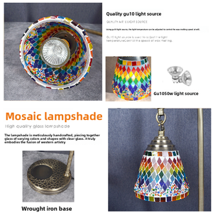 Lampe chauffe-cire rétro en verre coloré avec <span class=keywords><strong>abat</strong></span>-<span class=keywords><strong>jour</strong></span>, réglable en temps, pour bougies parfumées, cadeaux de fêtes - Product Image 5