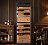 Humidor électrique pour cigares Raching DS7600C en acier inoxydable, capacité 380L, température et humidité contrôlées par application