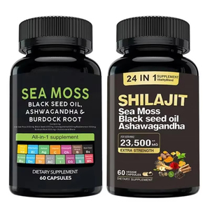 WELLBODY Etiqueta Privada 24 En 1 Musgo de Mar Aceite de Semilla Negra Ashawagandha Pills Shilajit Puro Himalayan Shilajit Cápsulas - Product Image 2