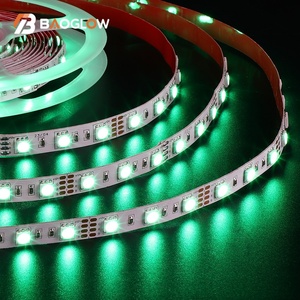 High Quality Wholesale 10W/M 12V 24V 10mm Smart Smd 5050 RGB Led Light Strip White Ceiling Stripe Lights 60D 7color 5m for <b>TV</b> - Product Image 1