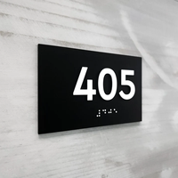 Panneaux de signalisation ADA en braille pour bureaux, plaques de porte d'hôtel, numéros de porte en braille, plaque de porte en métal, numéros de maison