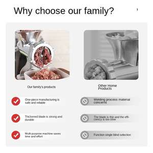 Новинка: Многофункциональная ручная мясорубка для дома, металлическая, для приготовления колбас, кухонный инструмент - Product Image 5