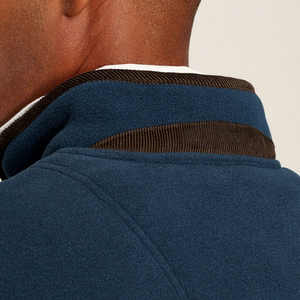 Sweat-shirt en molleton bleu marine pour homme, col montant, coupe classique, décontracté, pour l'automne, 100% polyester respirant - Product Image 5