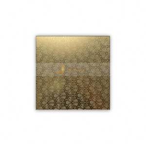 EX136 Supply 8K <b>Mirror</b> Etched Gold Color Art Stainless Steel Decorative Metal 4FT X 8FT <b>Sheet</b> for Interior Wall Decoration - Product Image 4