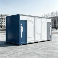Toilettes publiques préfabriquées haut de gamme de luxe avec fenêtres galvanisées, design moderne pour parcs urbains, écoles et rues municipales