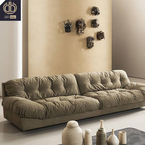 Minimalist कपड़े मॉड्यूलर मिलानो डिजाइन सोफे मुलायम गद्देदार बादल 3 सीटों वाले हंस नीचे पंख भरने कुशन सोफे - Product Image 1