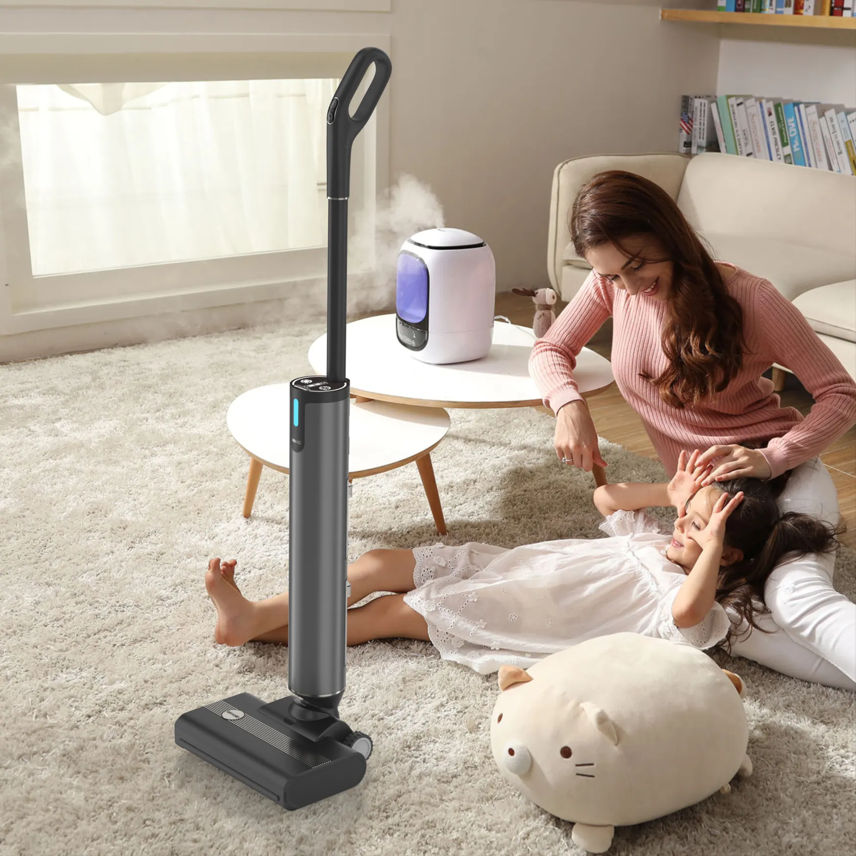 All In One Vacuum and Mop Hard Floor Washer Cleaner Self Cleaning Upright Carpet Cordless Wet Dry Vacuum Cleaner