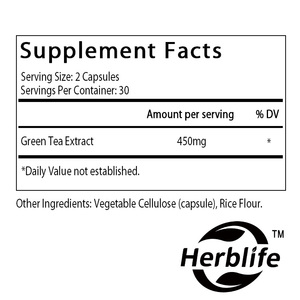 Extracto de Té Verde OEM/ODM, 60 Cápsulas, Suministro para 1 Mes, Suplemento Antioxidante para la Piel, Energía, Cerebro y Salud del Corazón - Product Image 2