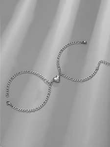 Nouveau Bracelet Magnétique en Alliage Ajustable Cœur <span class=keywords><strong>Couple</strong></span>, Tendance et <span class=keywords><strong>Original</strong></span>, Idéal <span class=keywords><strong>Cadeau</strong></span> Enfant - Product Image 3