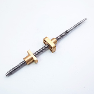 Eje de varilla de rosca trapezoidal <span class=keywords><strong>Acem</strong></span> ajustado de acero inoxidable con tuerca de latón - Product Image 4