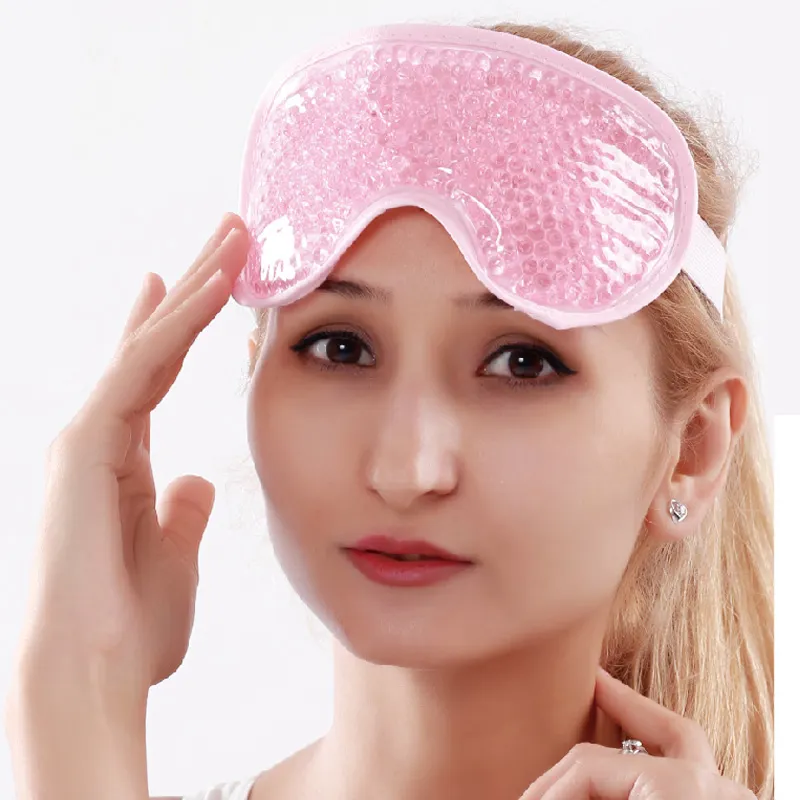 Hot and cold gel beads eye mask cooling eye mask compress for good sleeping Dark Circles Relief