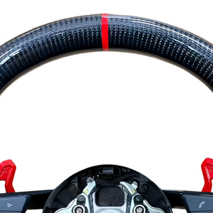 Volant en fibre de carbone personnalisé pour <span class=keywords><strong>Audi</strong></span> R8 <span class=keywords><strong>R9</strong></span> C6 C7 C8 S4 S5 S7 Q3 Q5 Q7 RS3 RS5 B8 B9 B8.5 A1 A4 A6 A3 A7 TTRS 8V 8P - Product Image 4