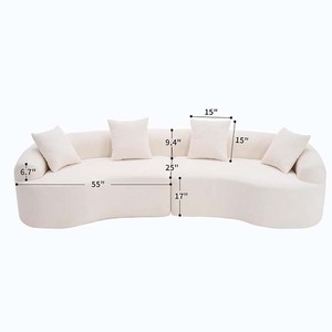 Sofá Seccional Modular Moderno al por Mayor de Fábrica, Sofá Comprimido para Dormitorio y Sala de Estar, Juego de Muebles para Apartamento - Product Image 2