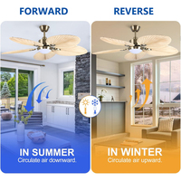 Ventilateur de plafond LED en acrylique avec télécommande à 6 vitesses, idéal pour salle à manger intérieure – Nouveauté très prisée