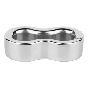 Anillo para Pene de Acero Inoxidable, Anillo para Pene con Peso Escrotal Grueso, Diseño Circular Liso, Dispositivo de Bondage Fetichista SM - Product Image 2