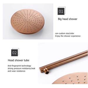Ensemble de douche en or Rose brossé, <span class=keywords><strong>robinet</strong></span> de douche de luxe, usine professionnelle - Product Image 4
