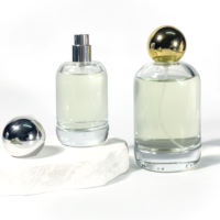 Bouteille vide de parfum d'emballage en verre de luxe Offre Spéciale bouteille de parfum d'atomiseur de parfum ronde claire 50ml 100 ml