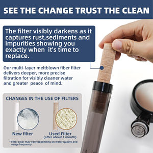 Testa doccia palmare ad alta pressione a pioggia con filtro <span class=keywords><strong>per</strong></span> il risparmio idrico <span class=keywords><strong>per</strong></span> il <span class=keywords><strong>bagno</strong></span> accessori <span class=keywords><strong>per</strong></span> il rubinetto - Product Image 2