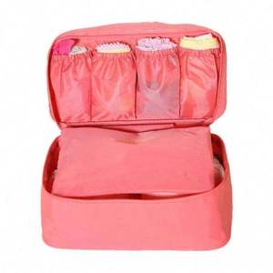 Sac de rangement de voyage économique en nylon imperméable pour sous-vêtements et soutiens-gorge - Product Image 1
