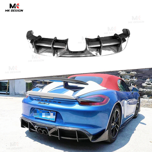 Đối với PORSCHE 718 Cayman Boxster 2016-2019 PD phong cách sợi Carbon phong cách khuếch tán phía sau Chất lượng cao phía sau Bumper Lip Bộ dụng cụ cơ thể - Product Image 1